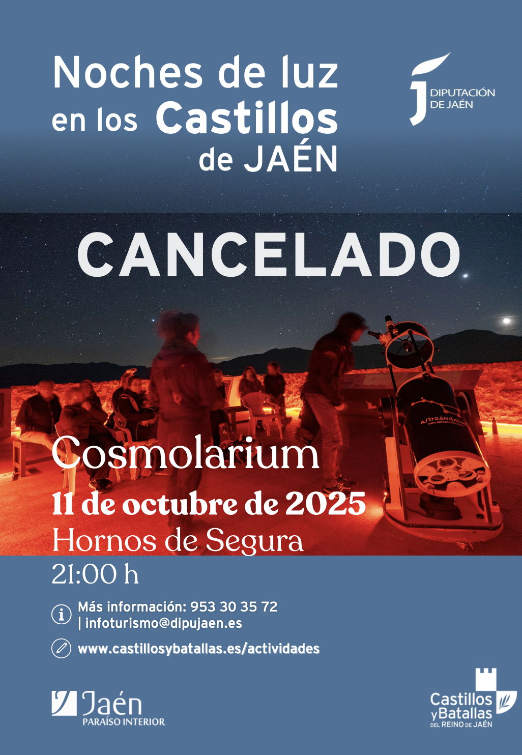 Cosmolarium en Hornos de Segura - 11 Octubre Cosmolarium en Hornos de Segura - 11 Octubre