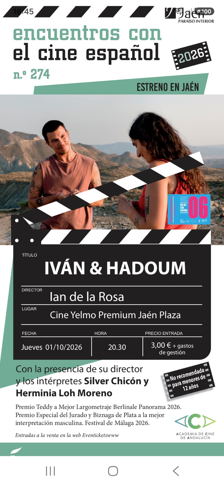 Encuentros con el Cine español - Diputación de Jaén - Iván & Hadoum
