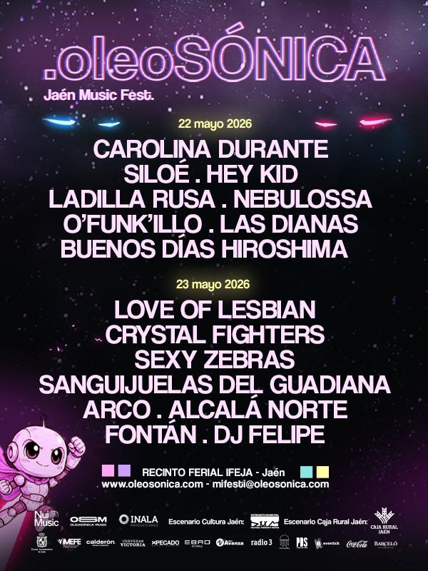 Oleosónica Jaén Music Fest - 22 y 23 Mayo 2026